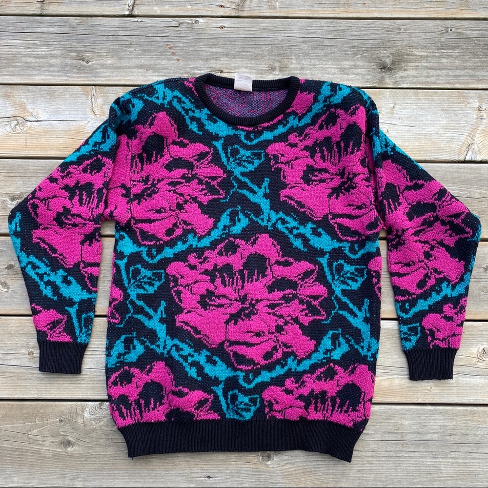 Vintage St Michel Knit Grandma Sweater